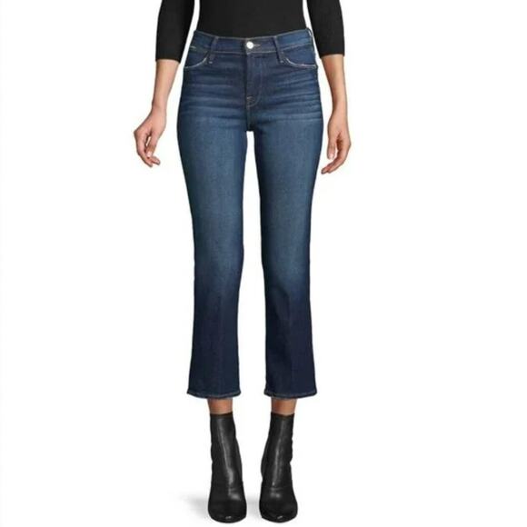 Frame Denim Le High Straight Jeans in Eagle Point Wash - Picture 1 of 7